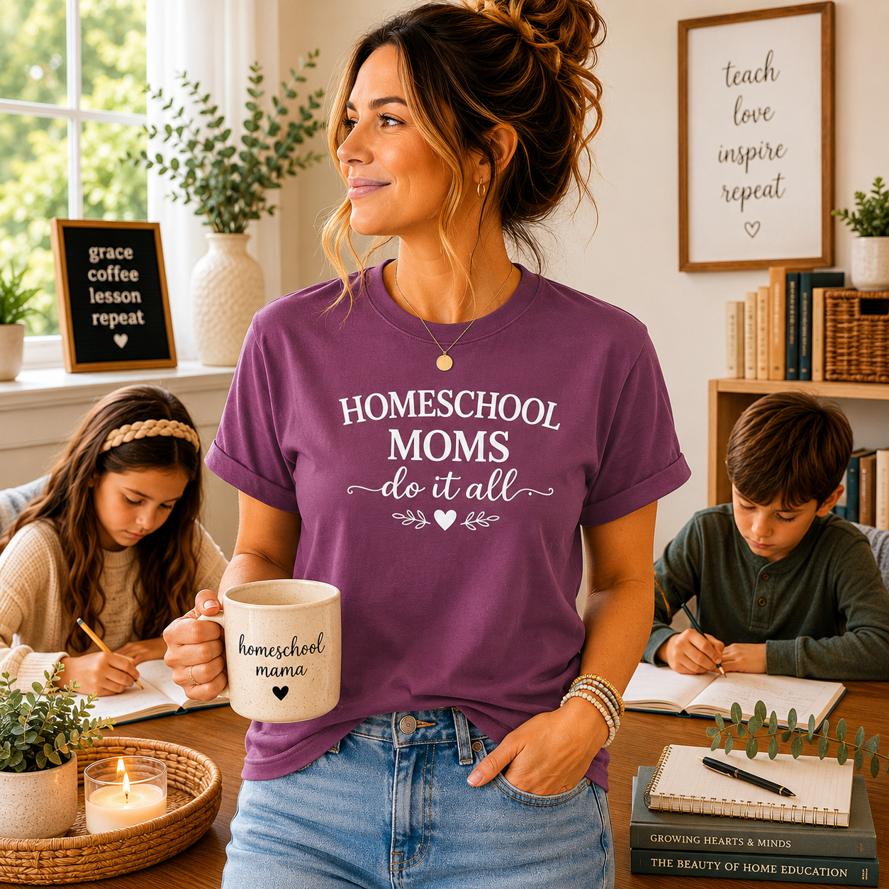 Homeschool Moms Do It All T-Shirt | Homeschooling Mom Tee