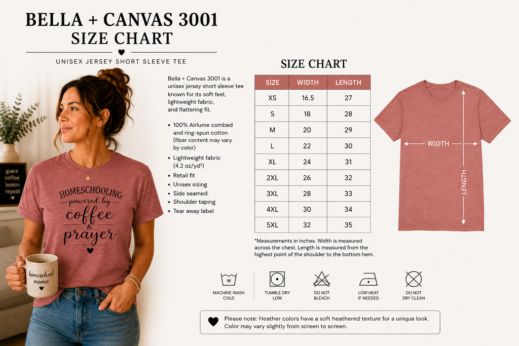 Homeschooling Tee — "Powered by Coffee & Prayer" Casual Christian Mom Shirt