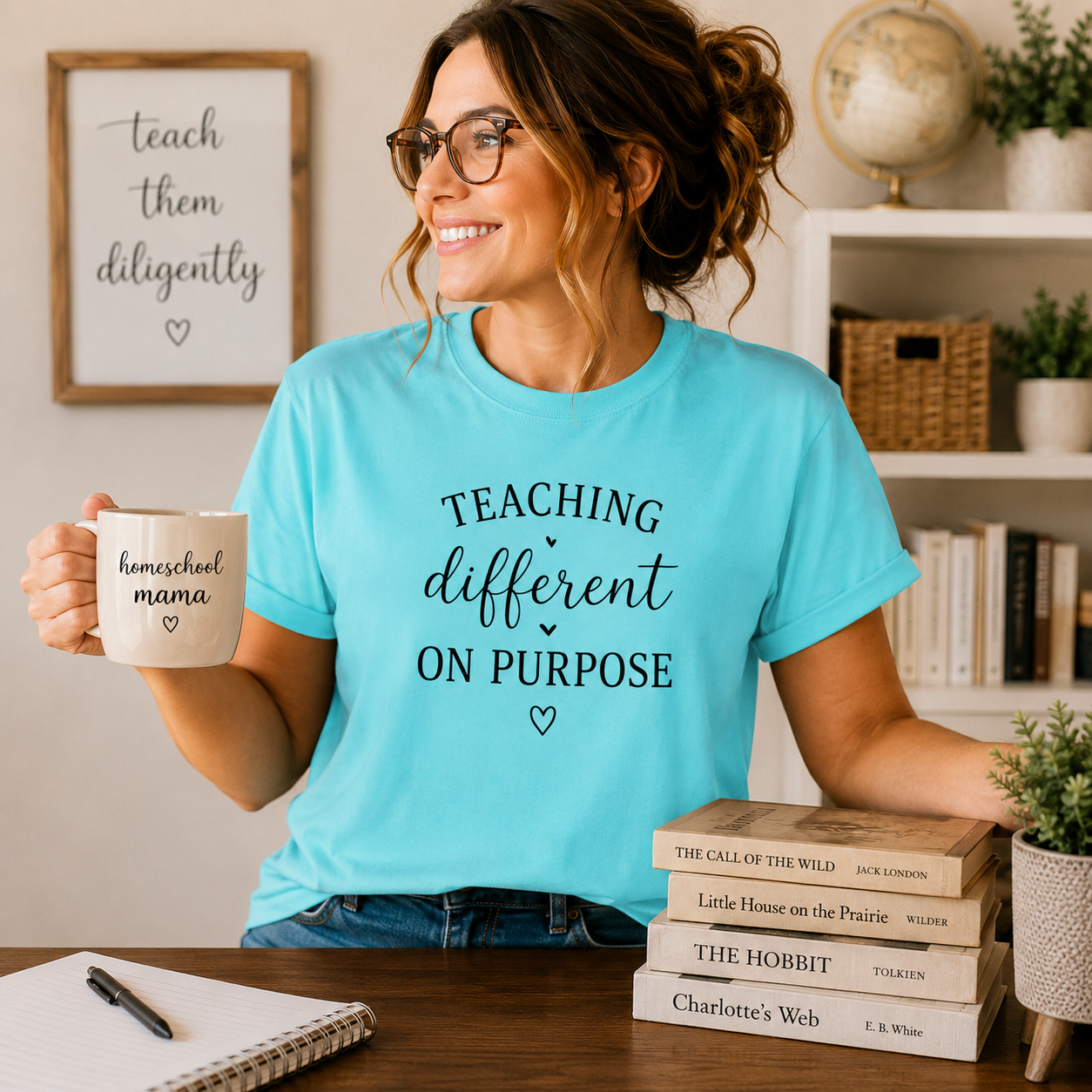 Teacher T-Shirt — “Teaching Different On Purpose” Garment-Dyed Tee