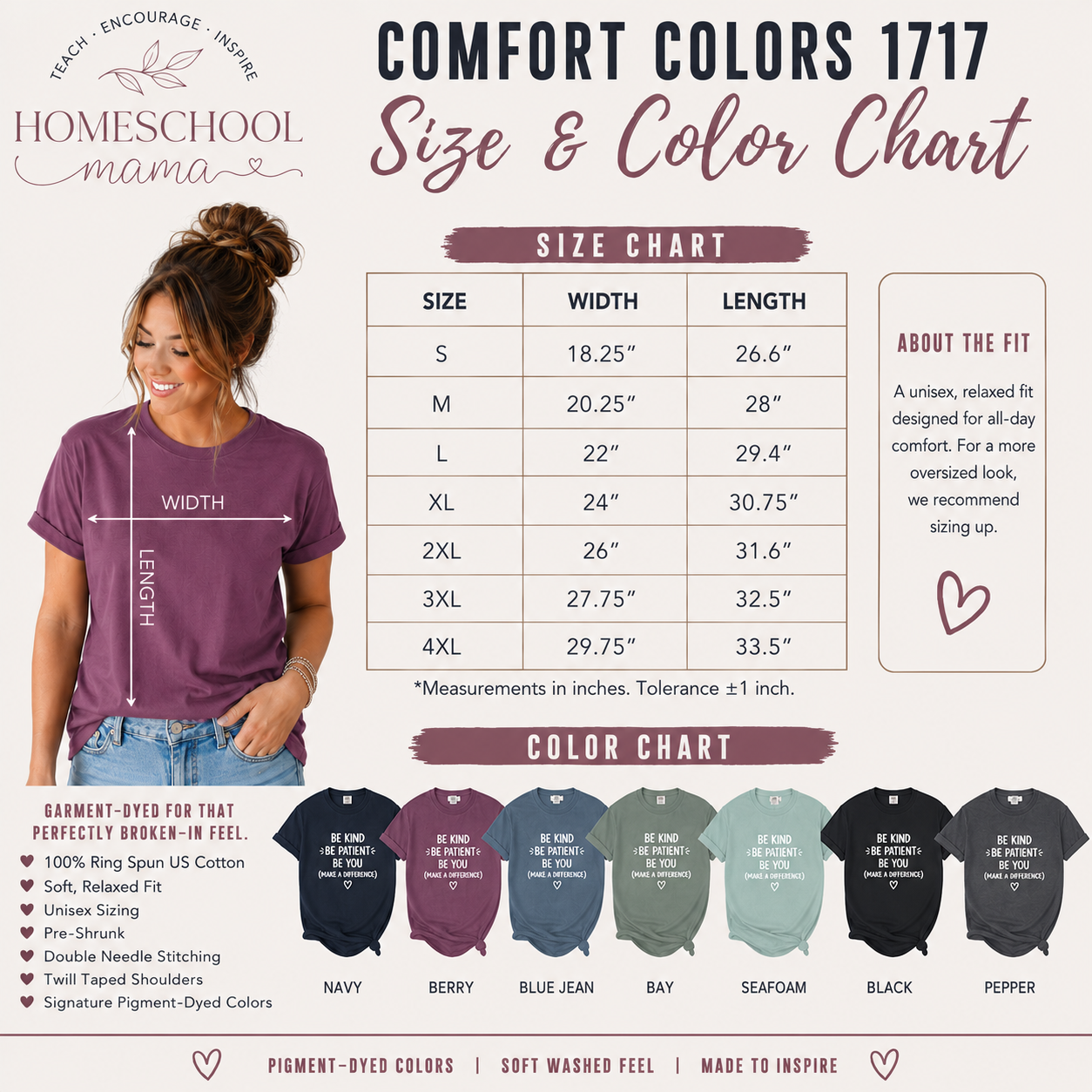 Be Kind Be Patient Be You Shirt, Teacher Appreciation Gift, Homeschool Mom Tee, Comfort Colors 1717, Kindergarten Teacher Shirt