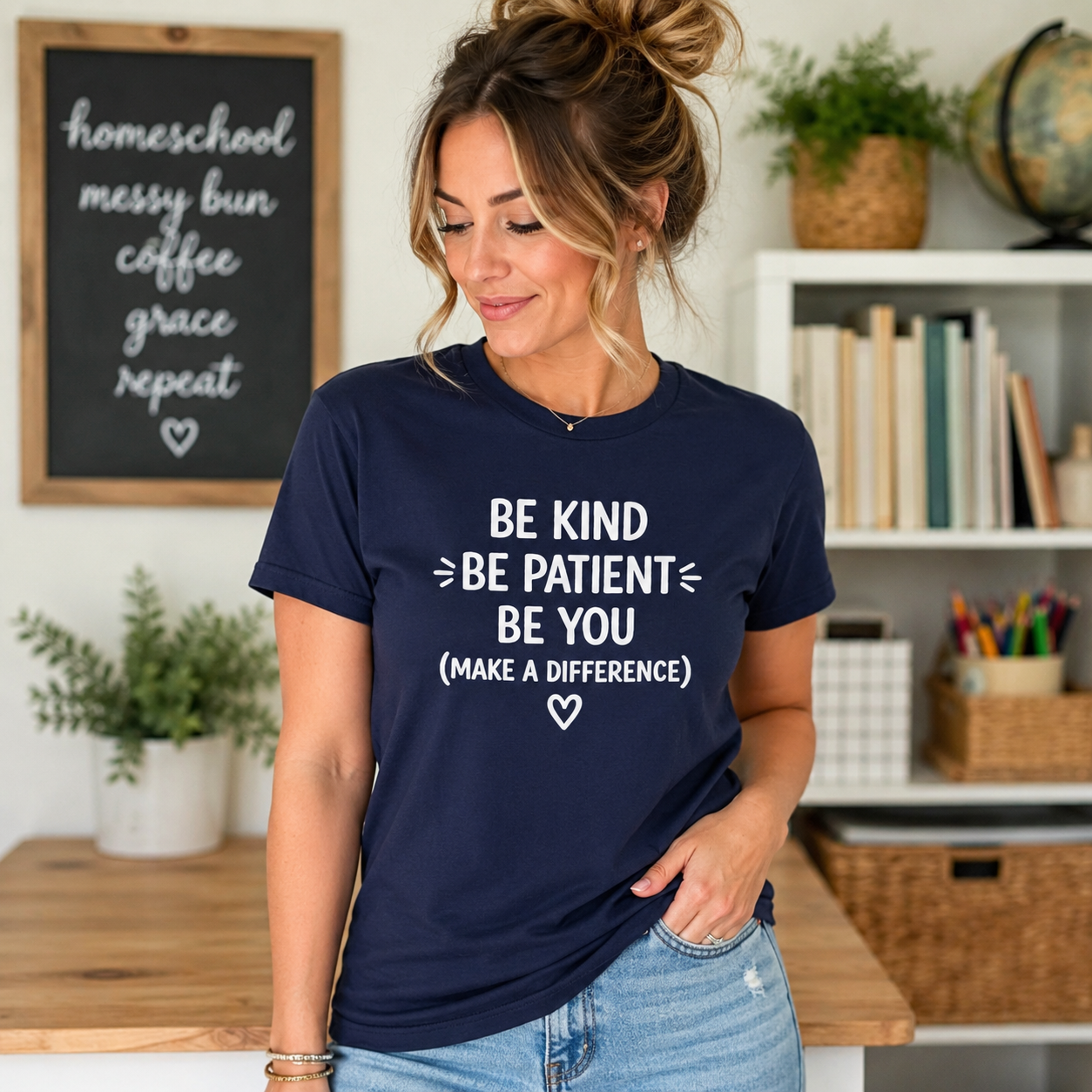 Be Kind Be Patient Be You Shirt, Teacher Appreciation Gift, Homeschool Mom Tee, Comfort Colors 1717, Kindergarten Teacher Shirt