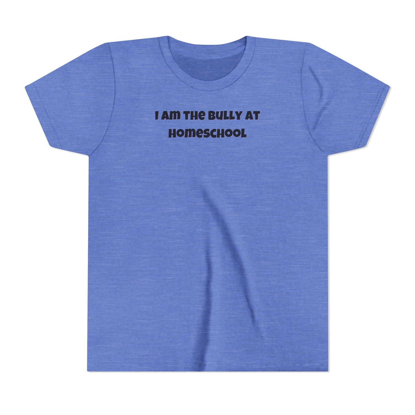 I Am the Bully at Homeschool Youth Short Sleeve Tee | Funny Kids Homeschool Shirt