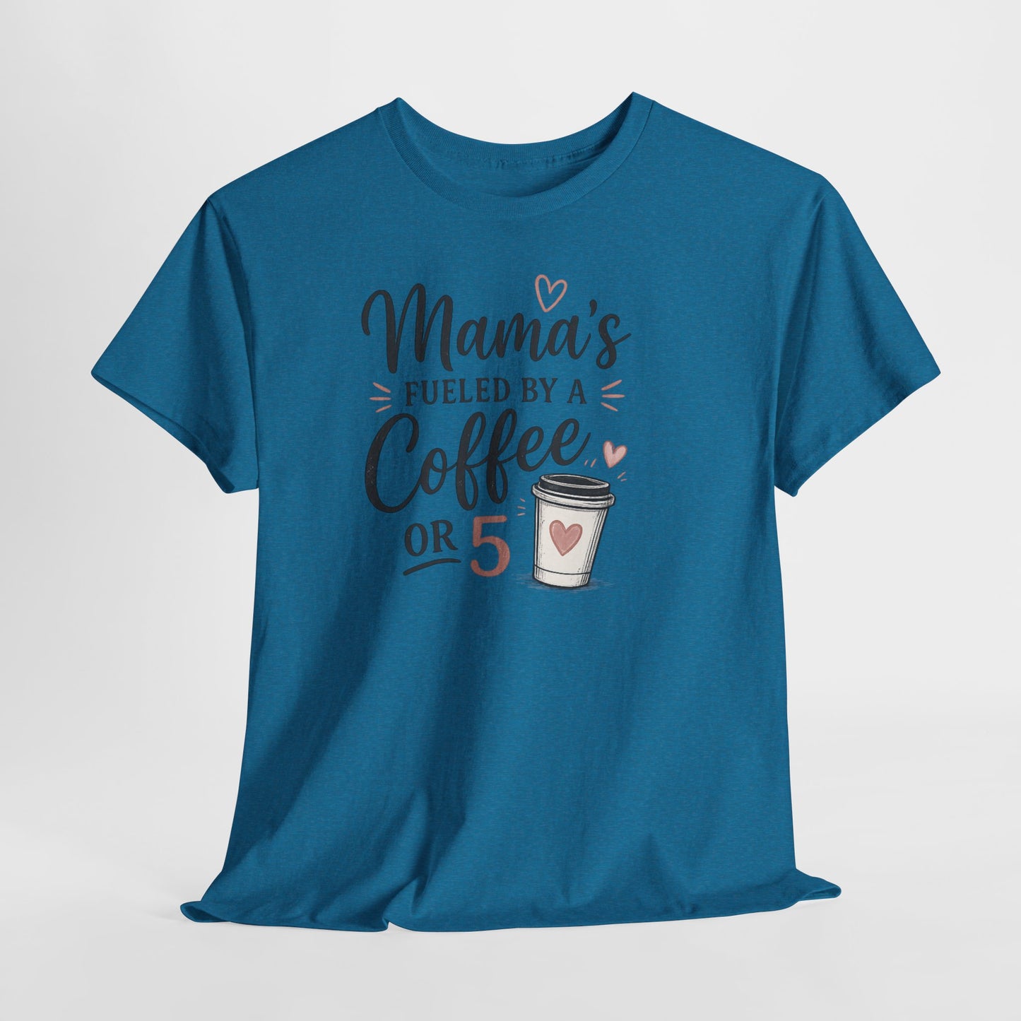 Mama Runs on Coffee T-Shirt — Funny Mom Coffee Tee
