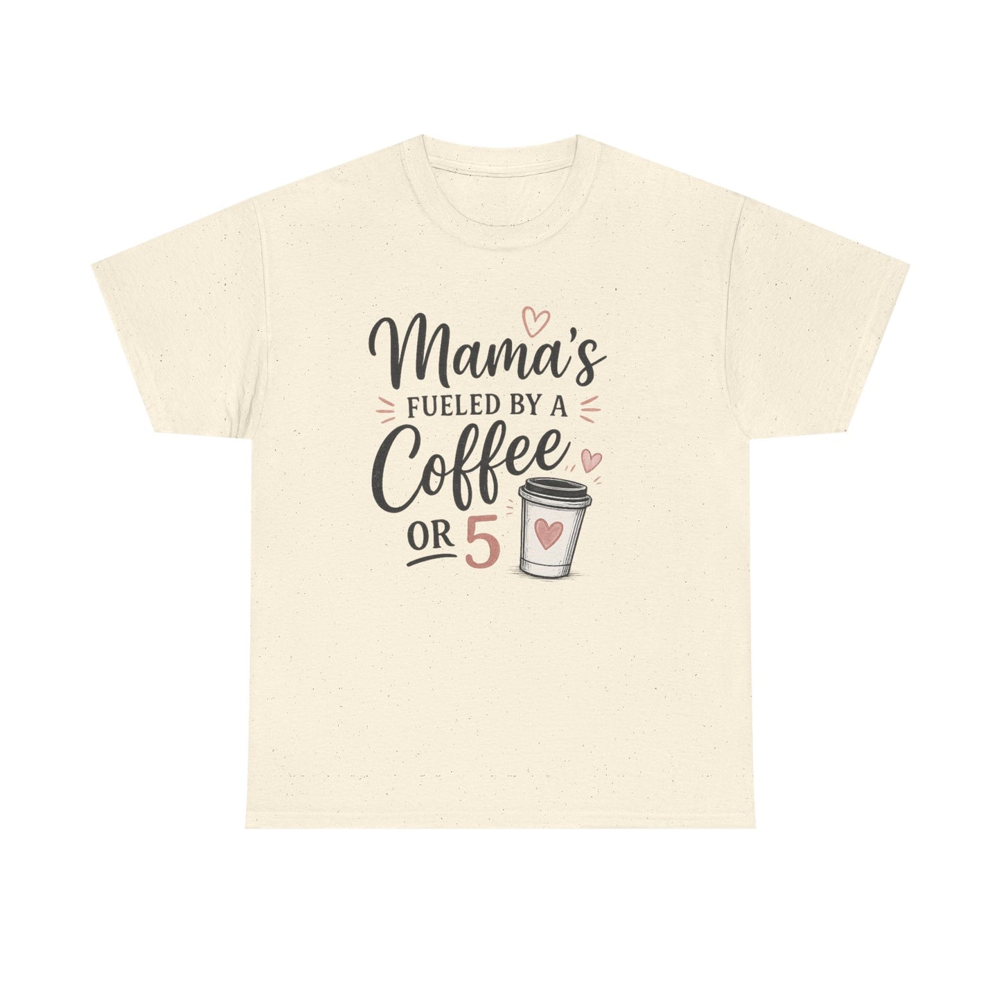 Mama Runs on Coffee T-Shirt — Funny Mom Coffee Tee
