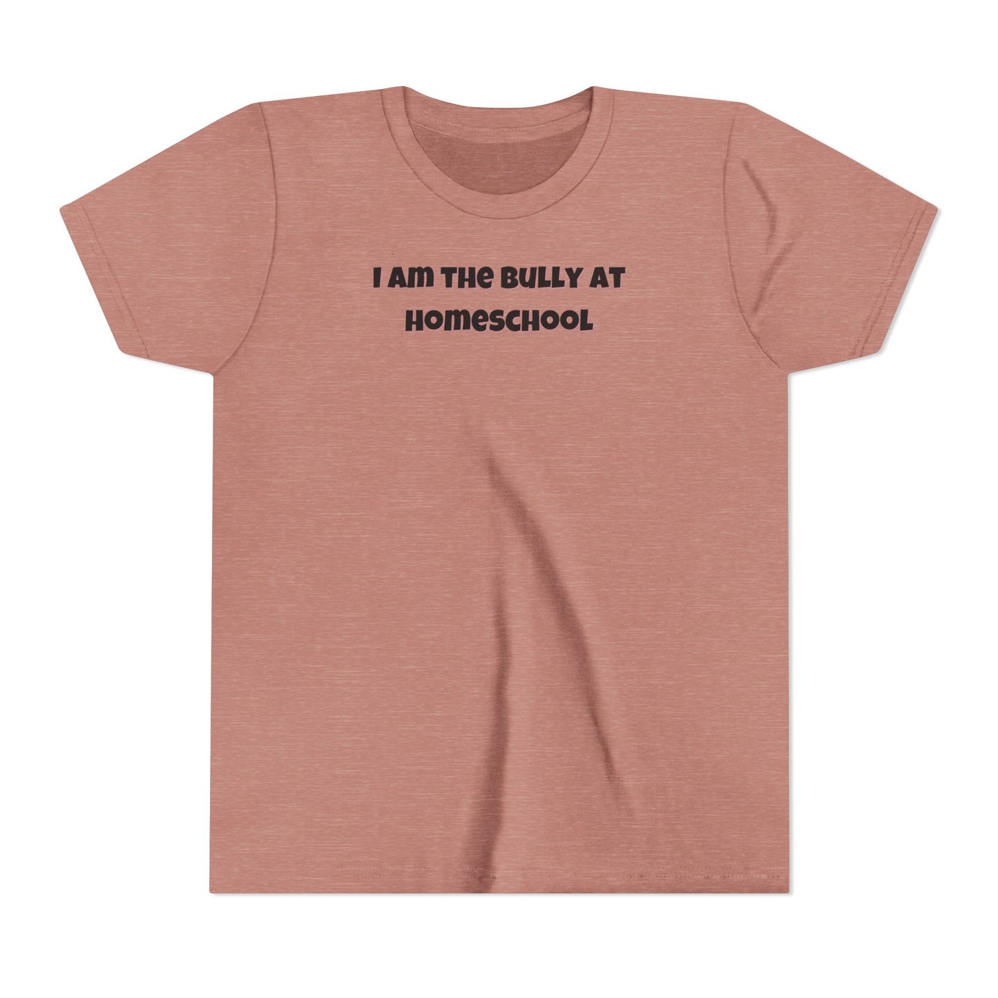 I Am the Bully at Homeschool Youth Short Sleeve Tee | Funny Kids Homeschool Shirt