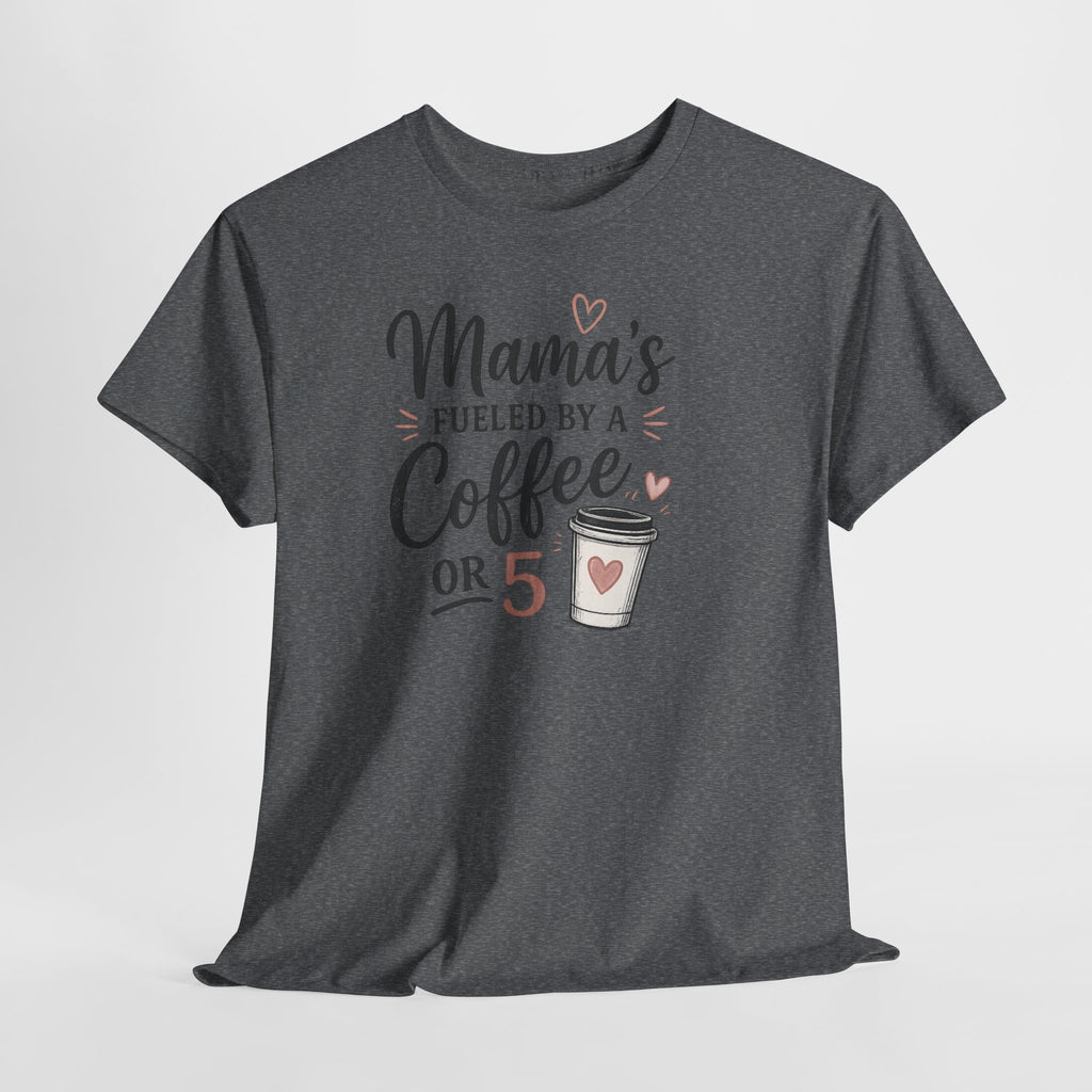 Mama Runs on Coffee T-Shirt — Funny Mom Coffee Tee