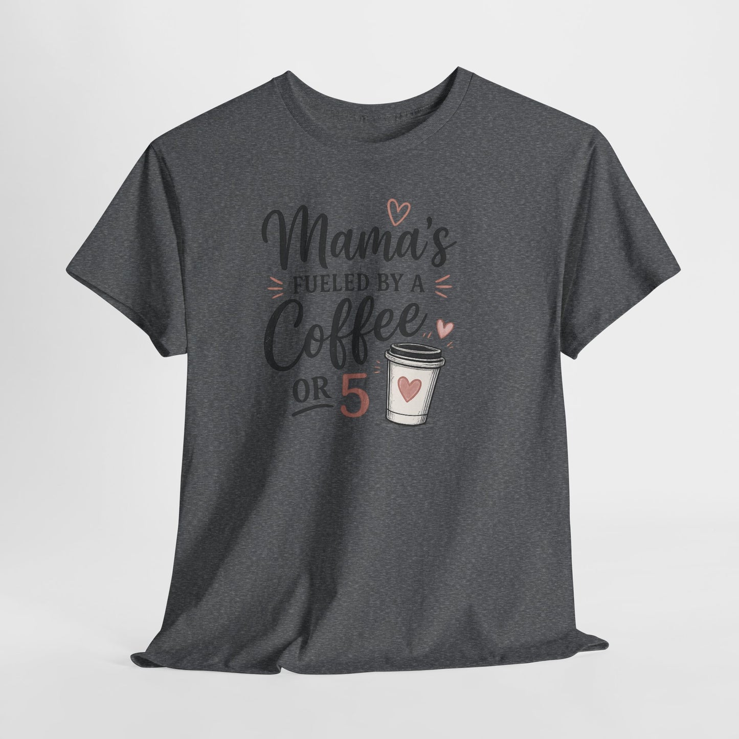 Mama Runs on Coffee T-Shirt — Funny Mom Coffee Tee