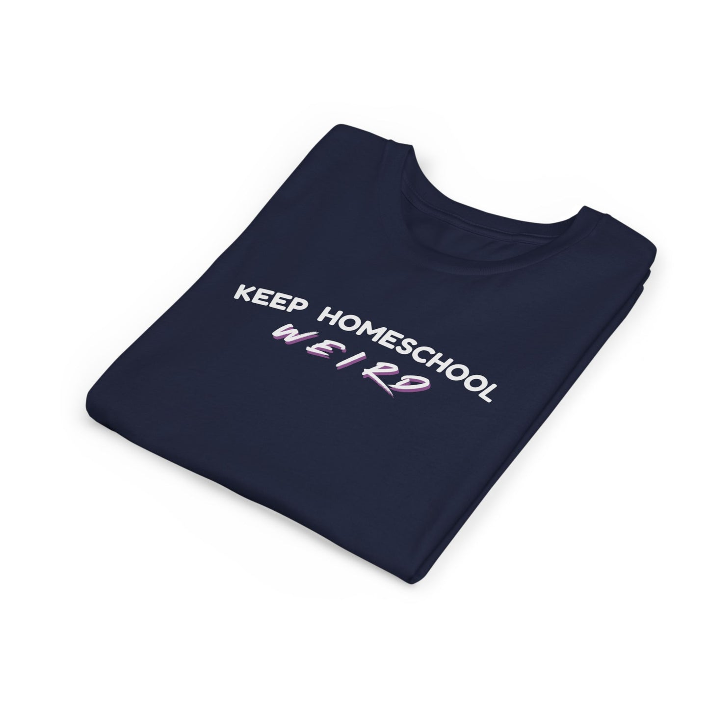 Keep Homeschool Weird Youth T-Shirt — Bella + Canvas Comfortable Tee for Kids