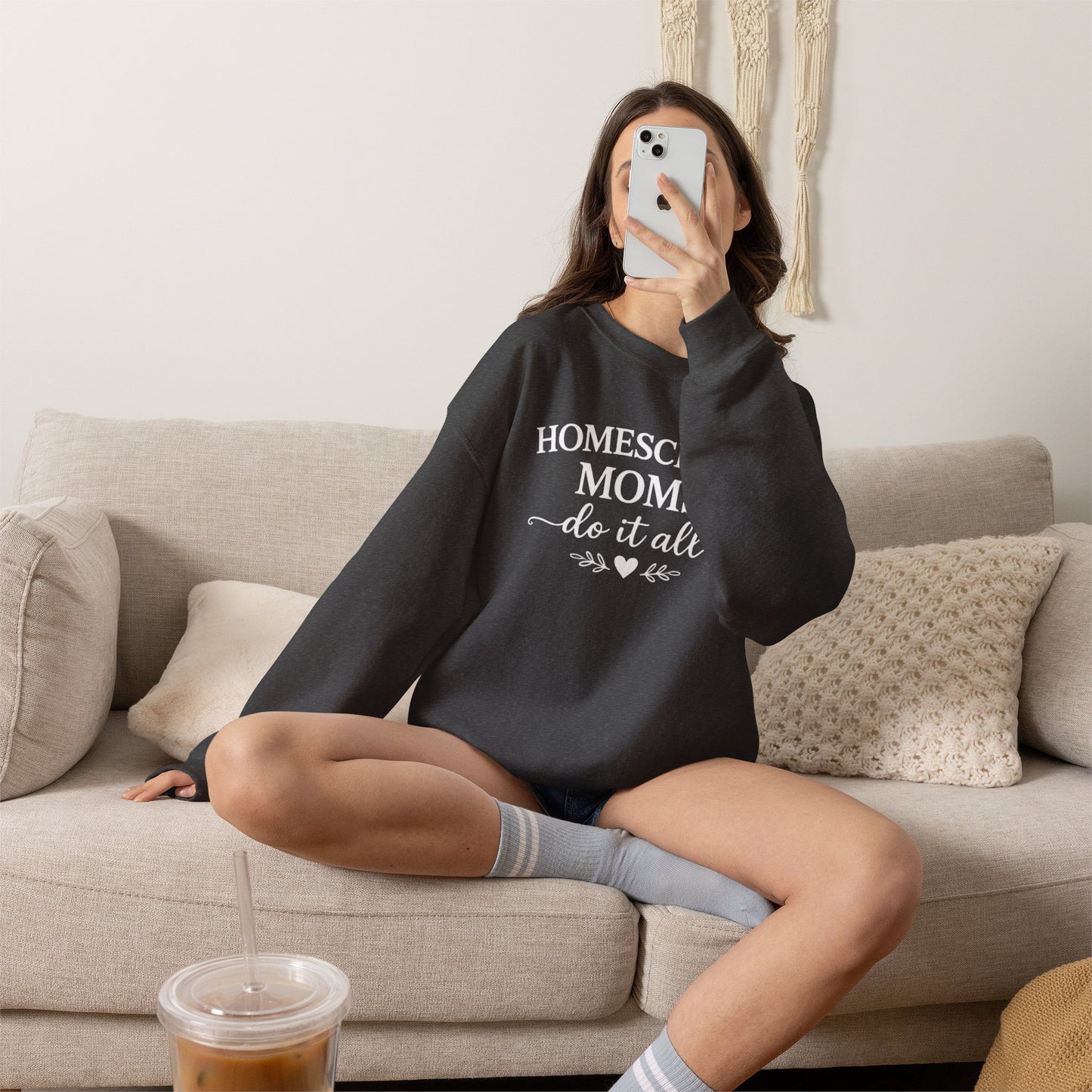 Homeschool Moms Do It All Sweatshirt | Homeschool Mom Crewneck | Cozy Homeschooling Sweatshirt | Gift for Homeschool Mama