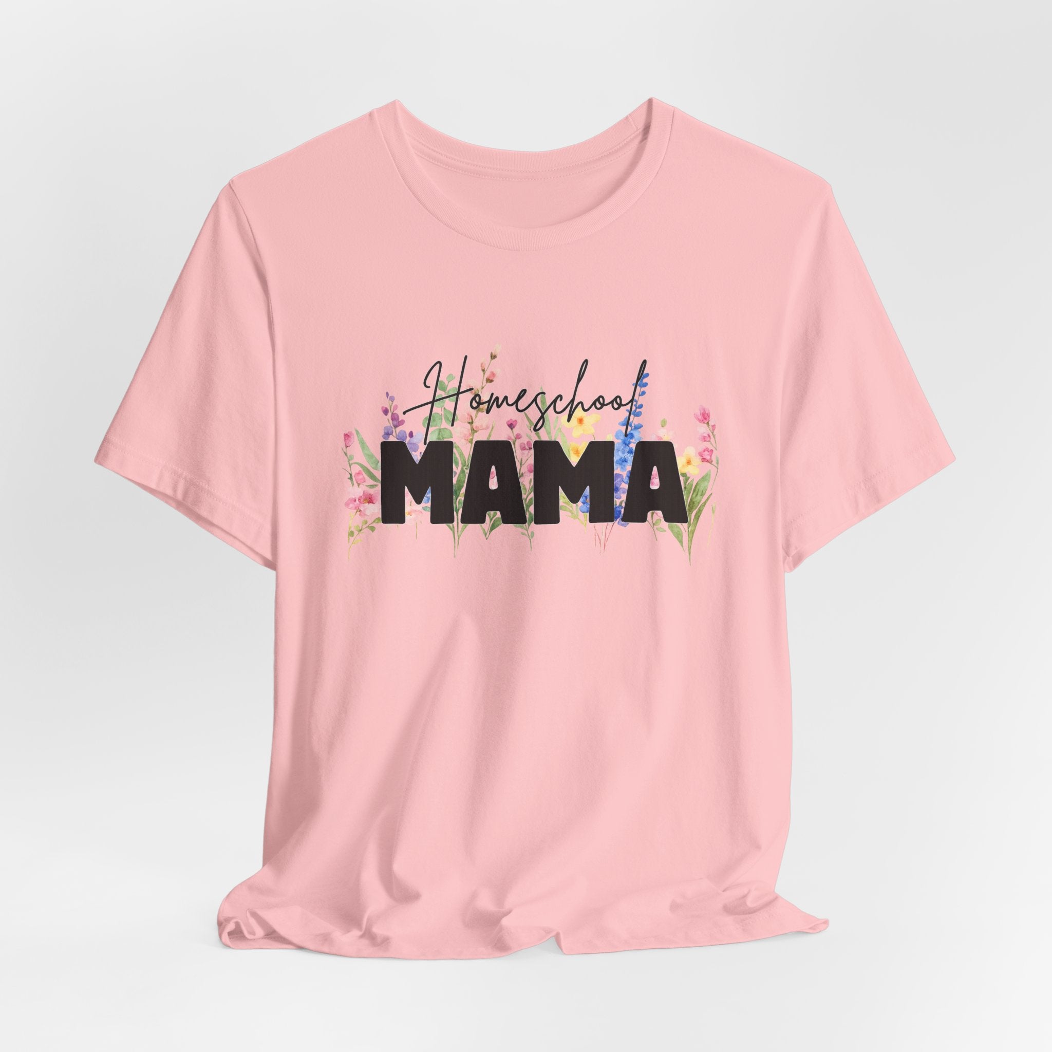 Homeschool Mama Shirt, Homeschool Mom Floral Tee, Wildflower Homeschool Shirt, Homeschooling Mom Gift, Mama Teacher Shirt, Co-op Mom Tee