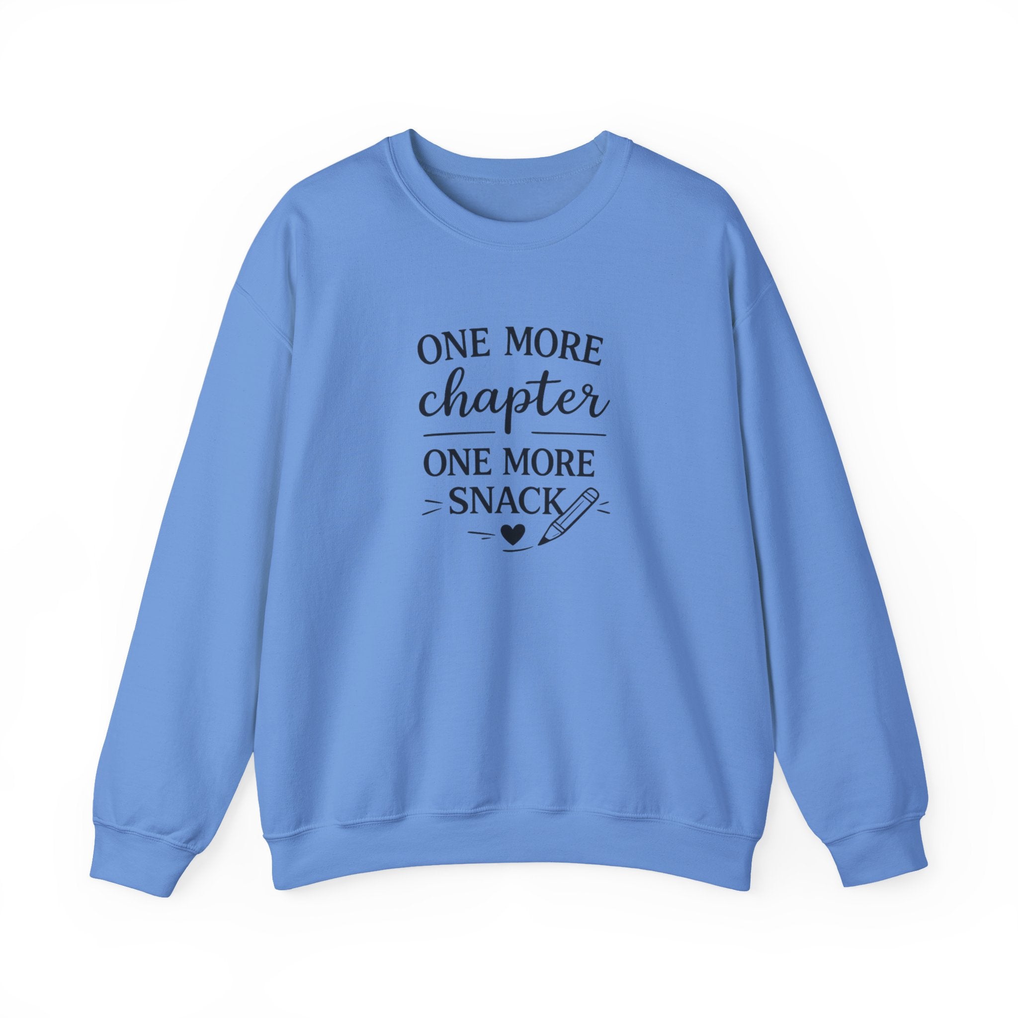 One More Chapter One More Snack Sweatshirt | Homeschool Mom Sweatshirt | Book Lover Crewneck | Reading Teacher Gift