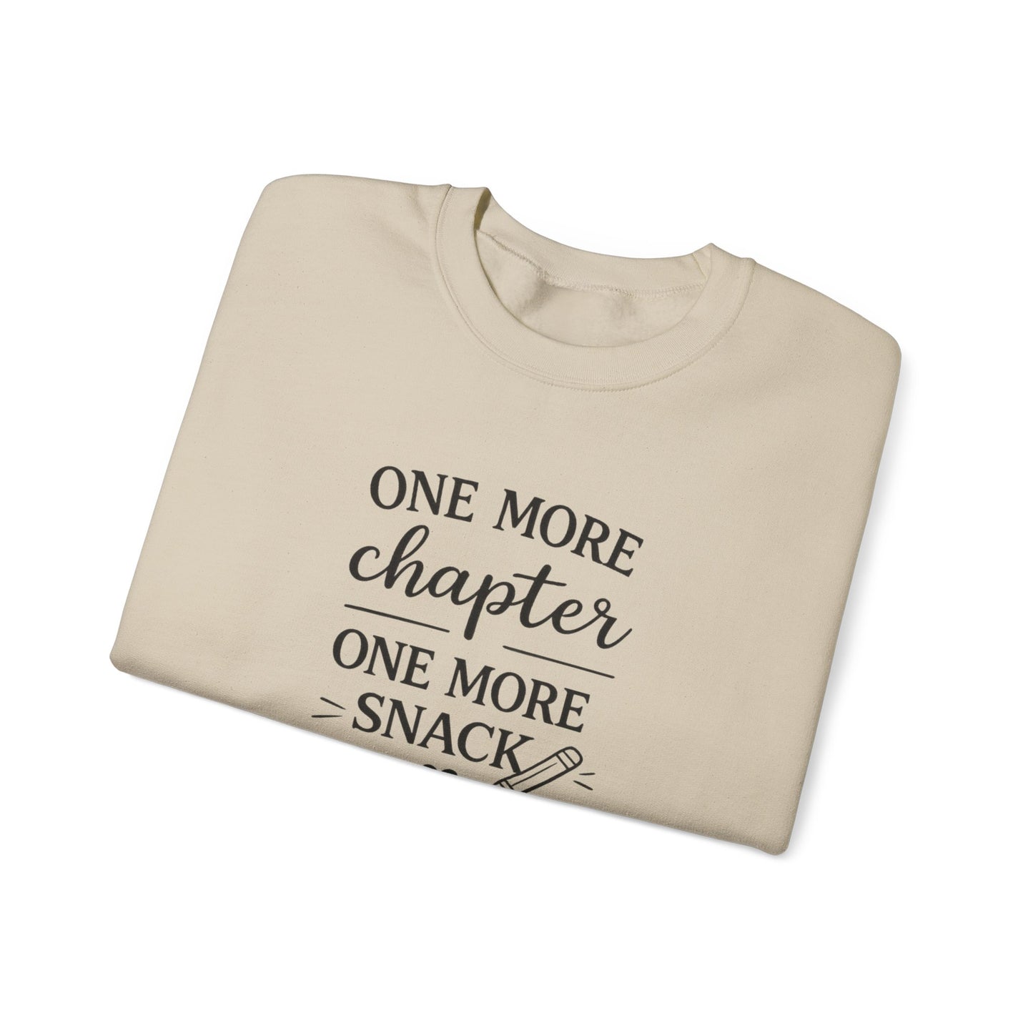 One More Chapter One More Snack Sweatshirt | Homeschool Mom Sweatshirt | Book Lover Crewneck | Reading Teacher Gift