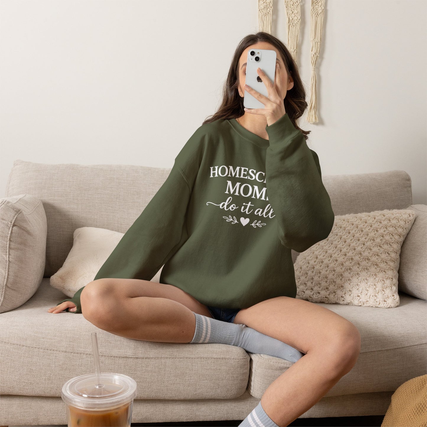 Homeschool Moms Do It All Sweatshirt | Homeschool Mom Crewneck | Cozy Homeschooling Sweatshirt | Gift for Homeschool Mama