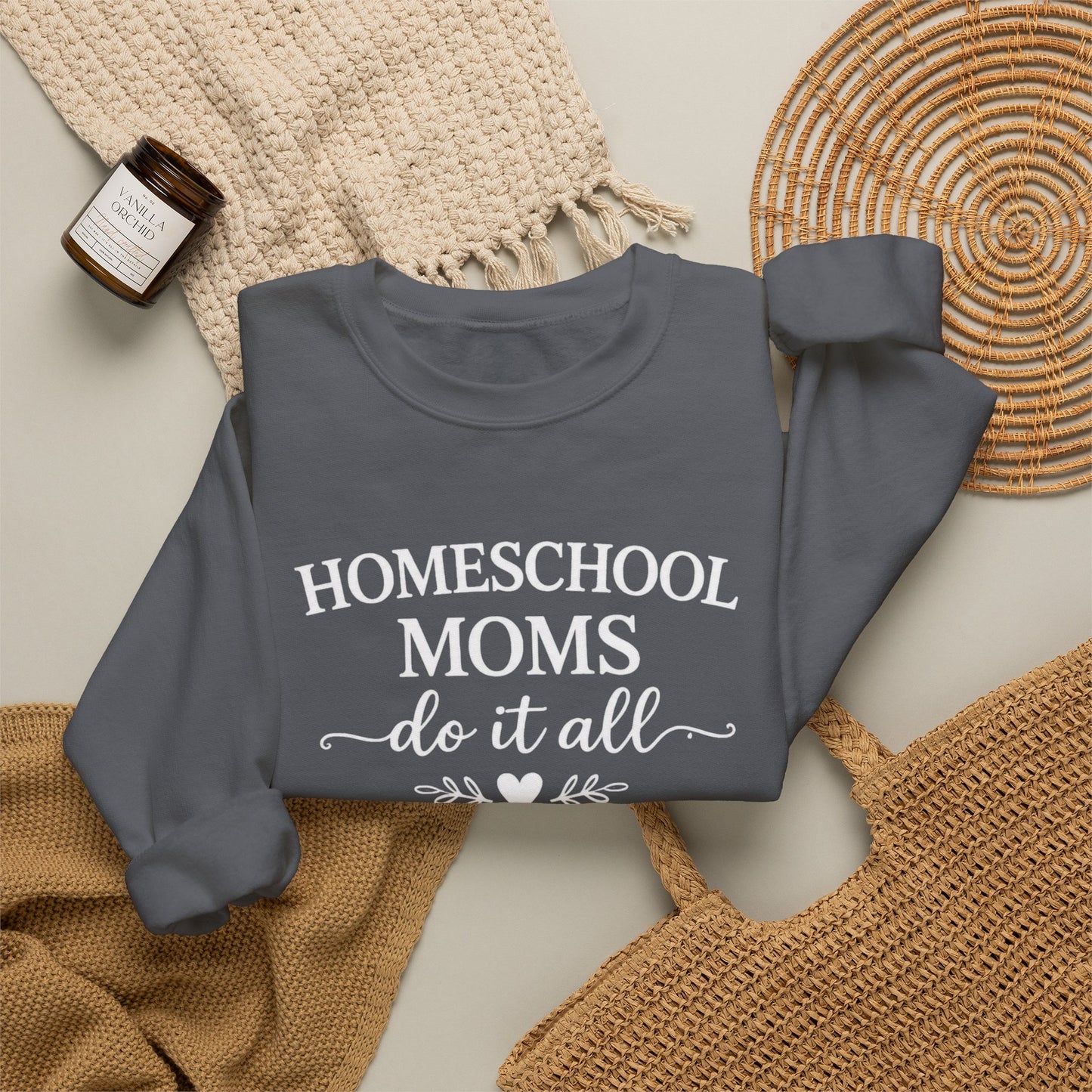 Homeschool Moms Do It All Sweatshirt | Homeschool Mom Crewneck | Cozy Homeschooling Sweatshirt | Gift for Homeschool Mama