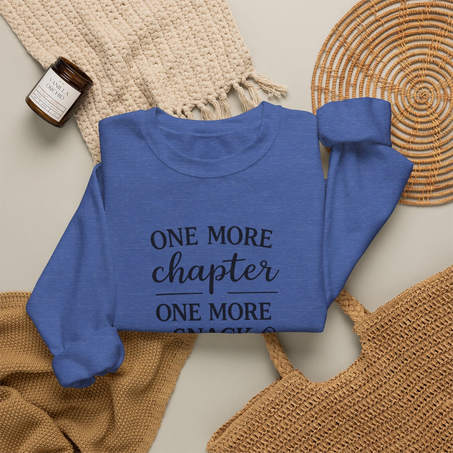 One More Chapter One More Snack Sweatshirt | Homeschool Mom Sweatshirt | Book Lover Crewneck | Reading Teacher Gift