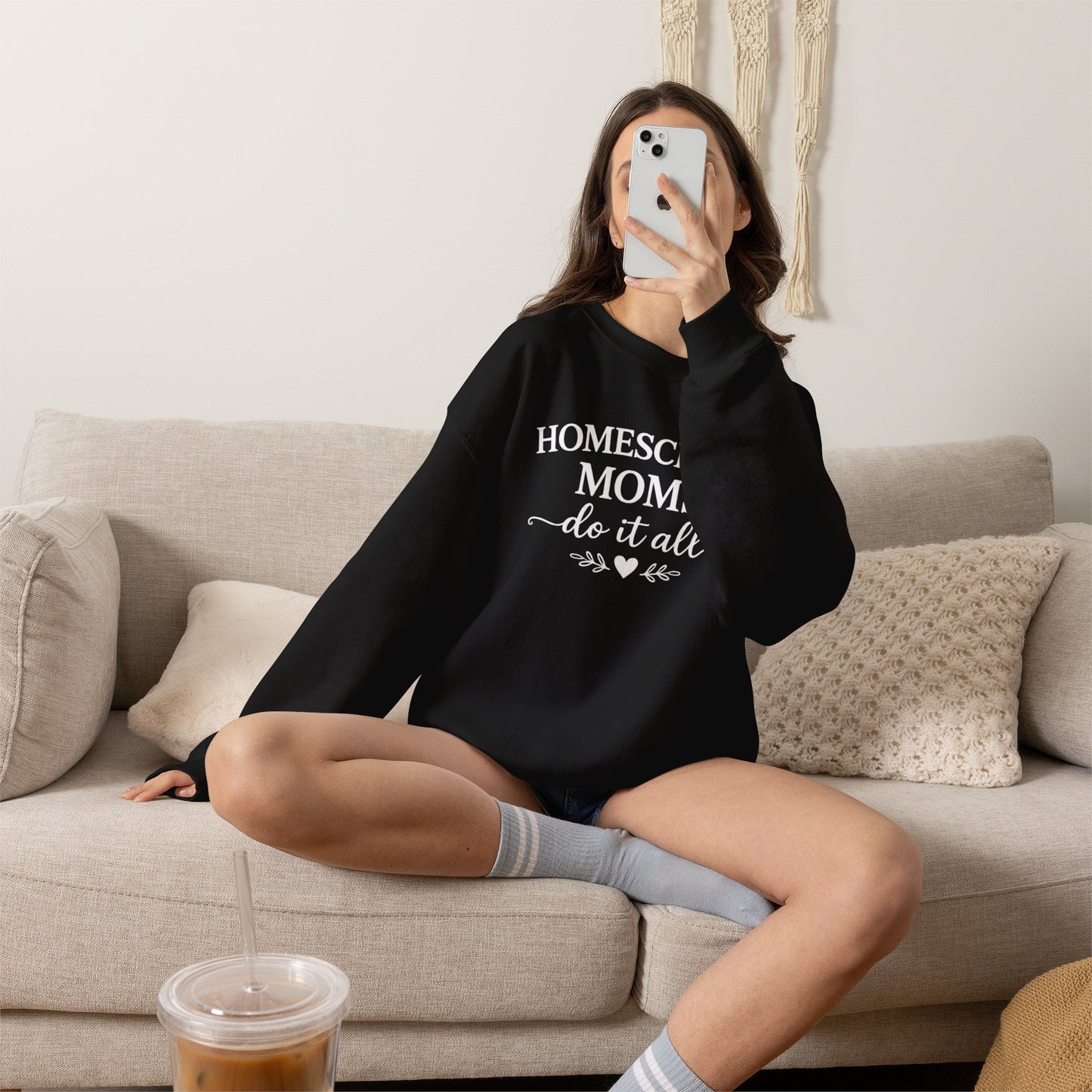 Homeschool Moms Do It All Sweatshirt | Homeschool Mom Crewneck | Cozy Homeschooling Sweatshirt | Gift for Homeschool Mama