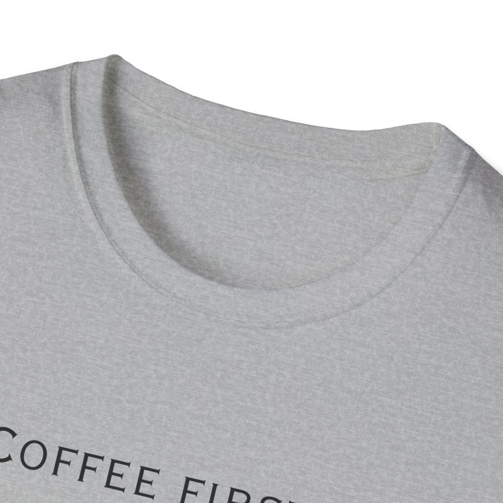 Homeschool Mom Coffee Tee — "Need Coffee Before Any Work"